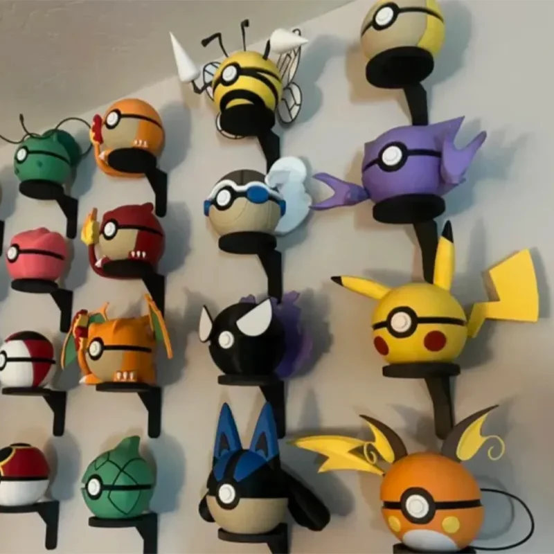 

3D Printed Poké Ball Pokemon Form Sphere Figures Model Statue Desktop Ornament Model Trendy Toy Surprise Gift Collectible