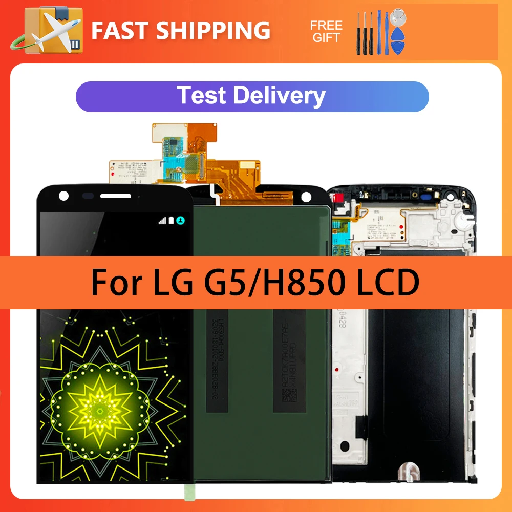 

5.3" LCD For LG G5 H850 Display Touch Screen Digitizer Assembly With Frame For H860 H858 F700 RS988 LCD Replacement