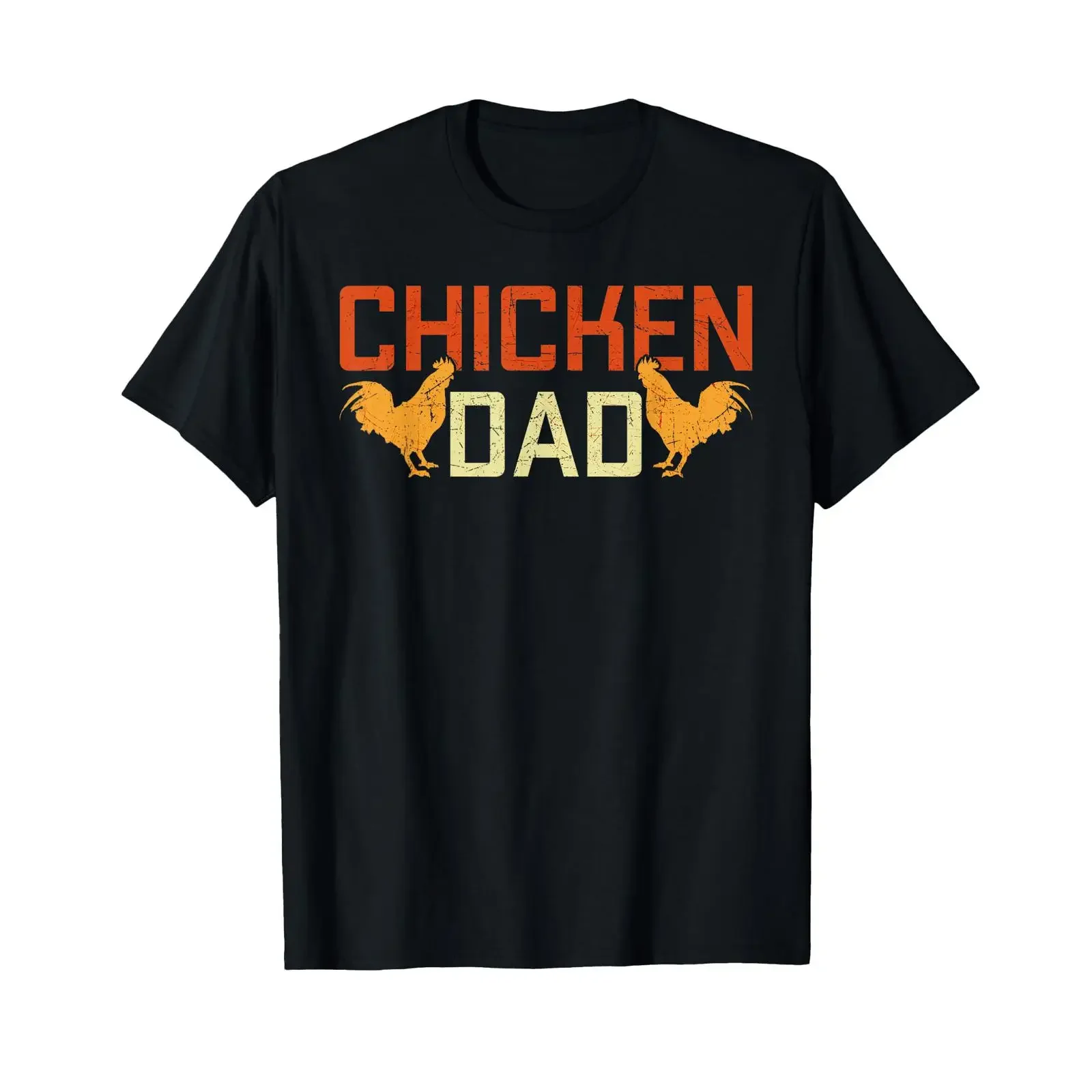 Chicken Dad Hen Daddy Grower Father's Day T Shirt vintage Washed designer clothes Slightly Breathable Comfortable Versatile