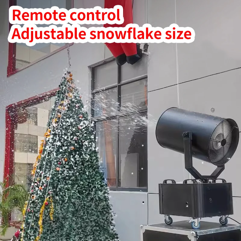 3000W Shaking Snow Machine Flycase Packing Outdoor Snow Making Machine Snowflake Maker per natale Wedding Kids Party Show