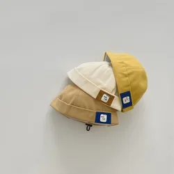 Cotton Kids Baby Melon Skin Hat Autumn Winter New Boy Girl Landlord Hats Handsome Toddler Infant Beanies Cap Solid Color Caps