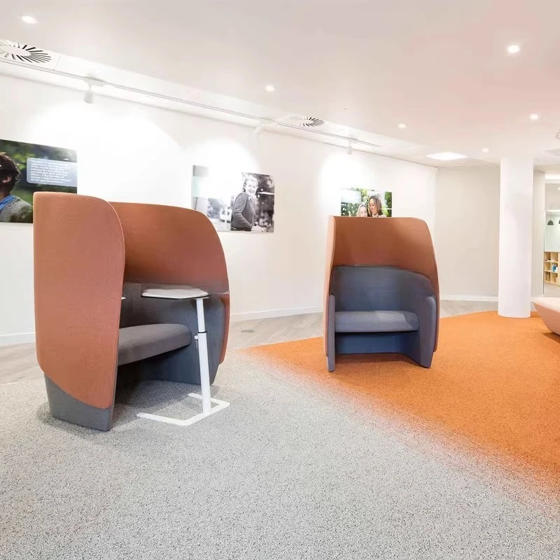 Sofa chair with table board Office waiting area Private high back single sofa chair