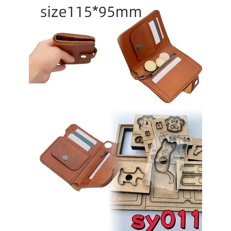 SY01 Die Cut Mold for Vertical Short Clip Leather Short Wallet, Hand Template Handmade Leather Craft Tool