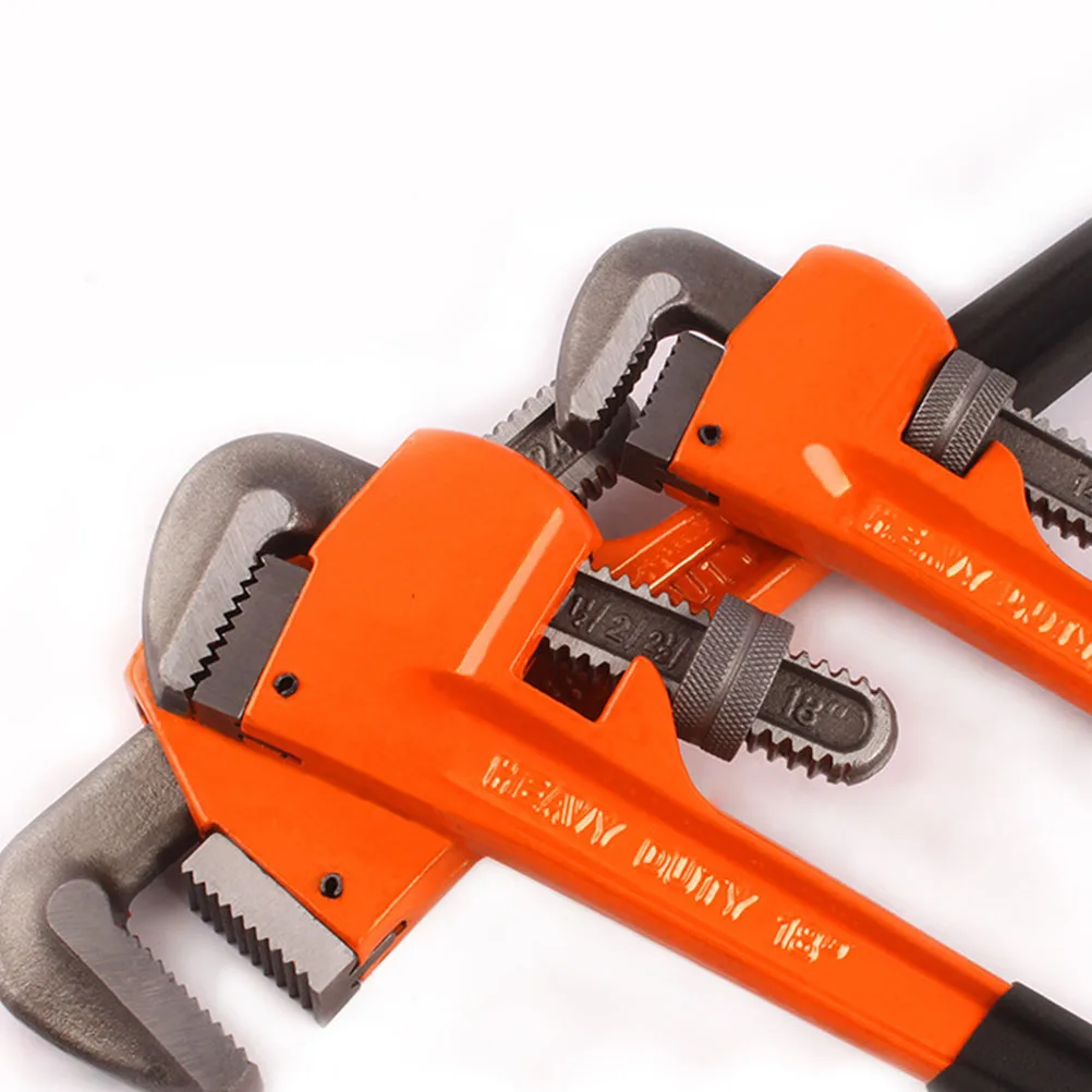 

1pc Heavy Duty Water Wrench Universal Plumbing Adjustable Spanner Faucet Repair Tool Labor-Saving Design Knurled Nut Orange For
