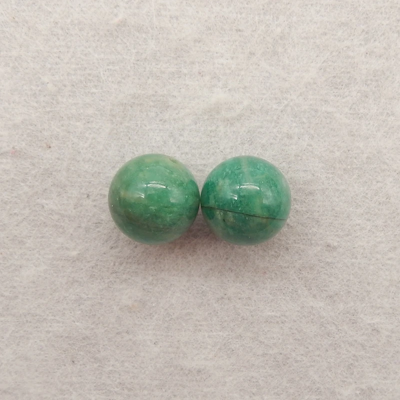 Natural Stone Chrysocolla 10mm round Earring Beads 2.8g Each for DIY Jewelry Making Findings