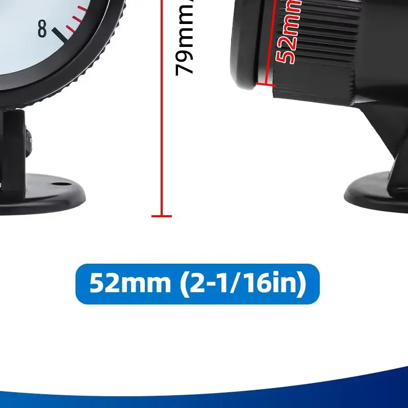 

52mm Car Meter Tachometer 0-8000RPM Digital pointer RPM Gauge with Backlight For 1-8 Cylinders Gasoline