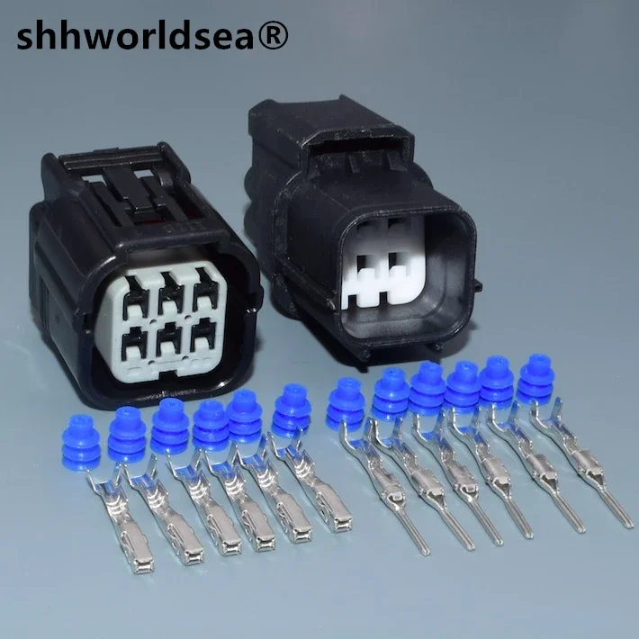 shhworldsea 6 Pin 1.2mm 6188-4908 6189-7040 HV 040 AFR Sensor Plug Auto Electric Socket For Honda Acura Air Fuel Ratio