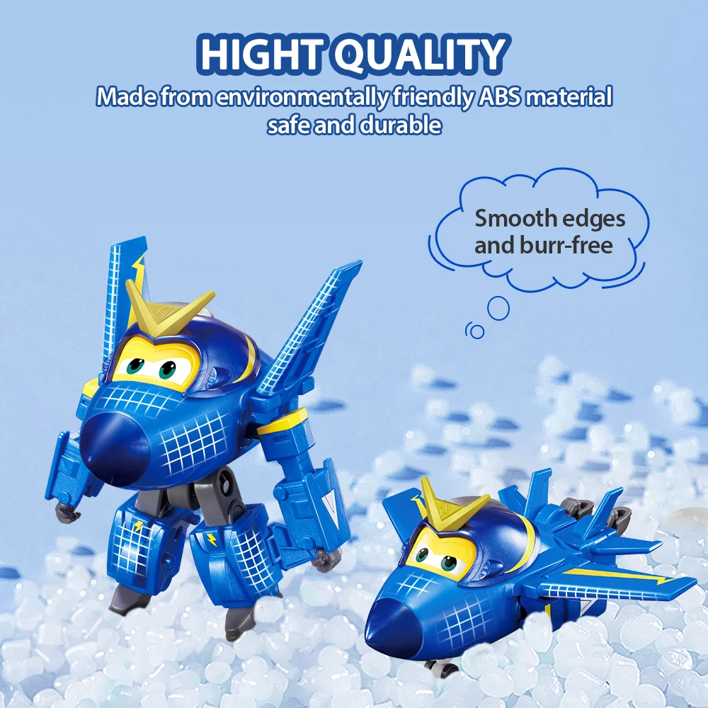 Super Wings Jerome 5 Inches Transforming  Transform from Airplane to Robot in 10 Steps Deformation Action Figures Kid Toys