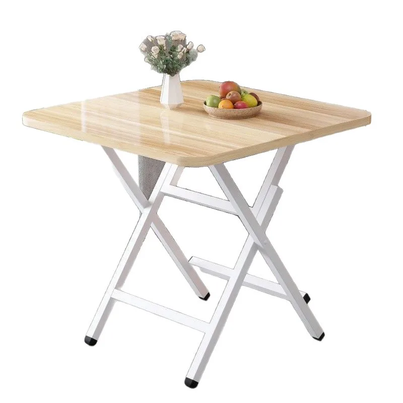 

Simple foldable small square dining table household rectangular rental house dormitory small apartment portable eating table
