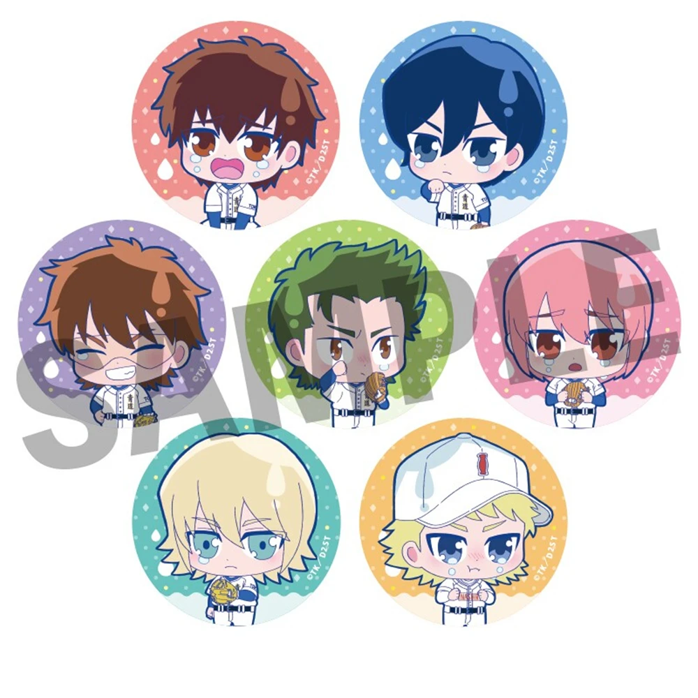 58mm Anime Ace Of Diamond Sawamura Eijun Miyuki Kazuya Yuki Tetsuya Cosplay COSTUME Badge Pin SPTE Tinplate Brooch﻿ Prop Gift