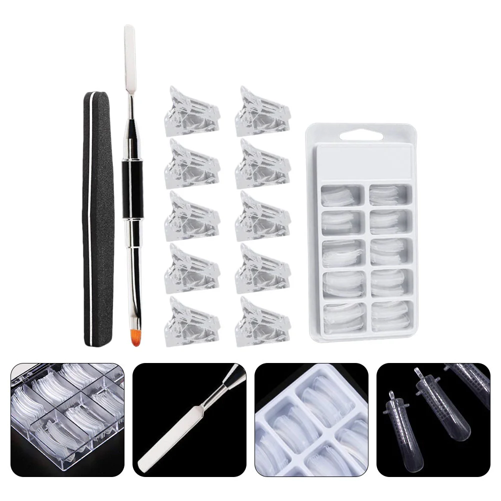 

Nail Extension Set Block Kit Secret Organizer Clippers Manicure Molds Supplies Crystal Stencils Decorative