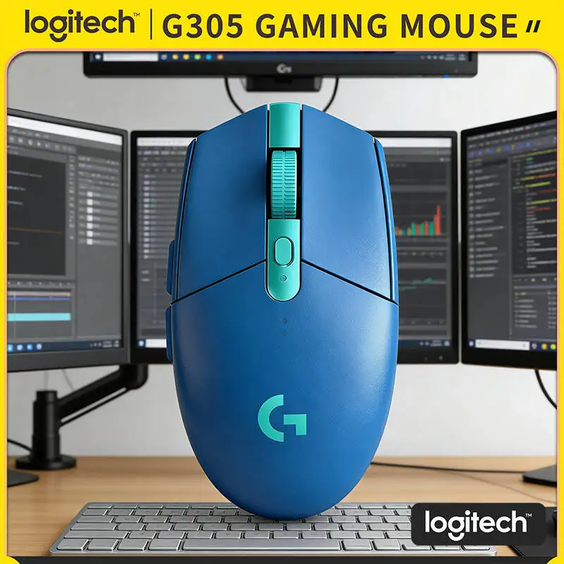 

Беспроводная игровая мышь Logitech G305 с быстрым откликом, 12K DPI, 6 кнопок, низкая задержка LIGHTSPEED для геймеров FPS