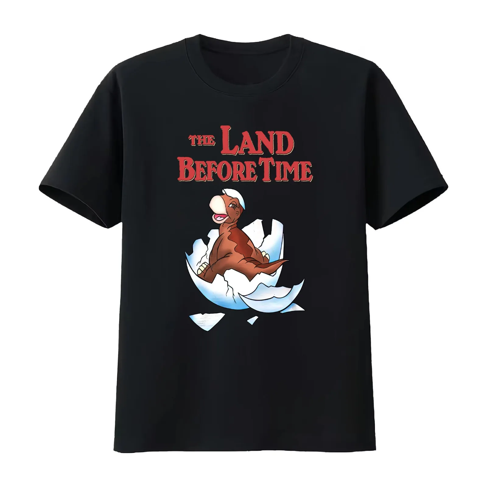 Hatching Egg Land Before Time T-Shirt Summer Casual Cotton Tee Oversized Streetwear Tops Vintage Graphic Print 100% Cotton