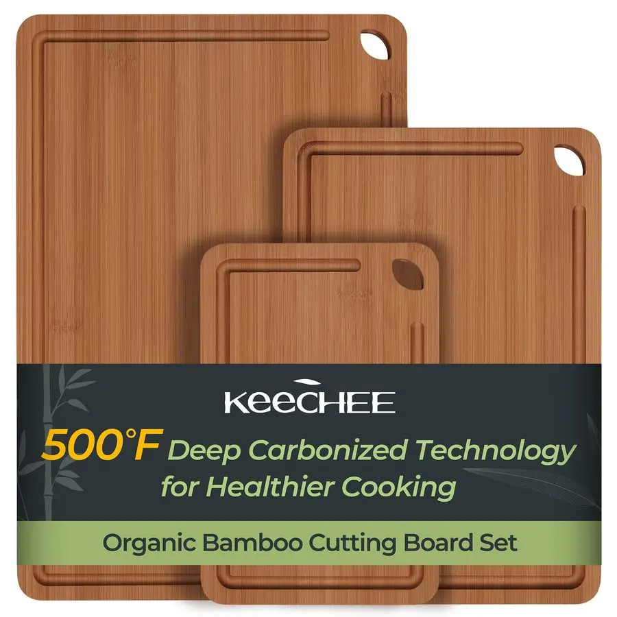 

Cutting Board, Durable Wood Cutting Boards for Kitchen with Deep Juice Grooves amp Builtin Handles, Ideal Charcuterie amp Choppi