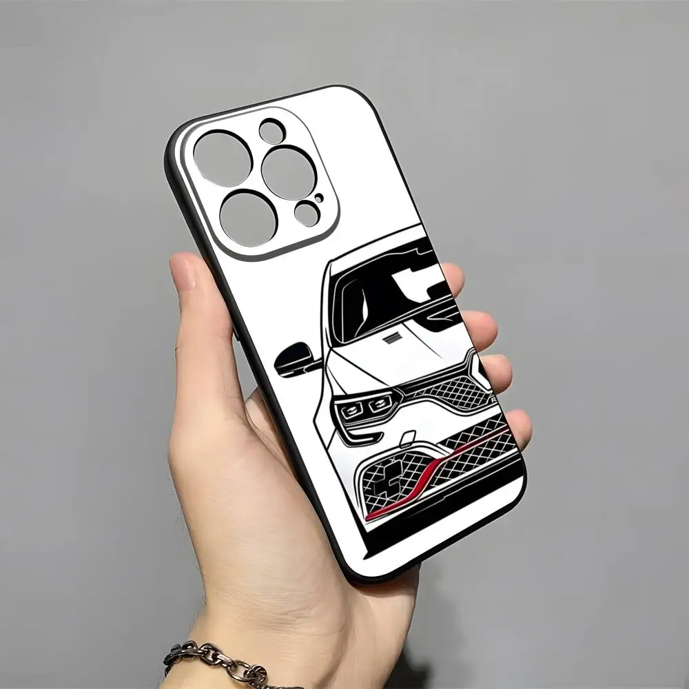Franse Auto R-Renault Logo Telefoon Case Voor 16 Pro Max Iphone 15 14 Pro Max 13 pro 11 X Xs Xr 8 7 Plus Siliconen Cover