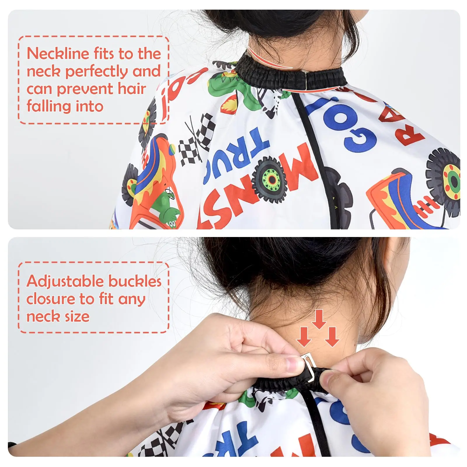 Salon Polyester Kids Cartoon Haircut Hairdresser Cape Hair-Cut Barber Wrap Cutting Gown Hair Care Styling Supplies