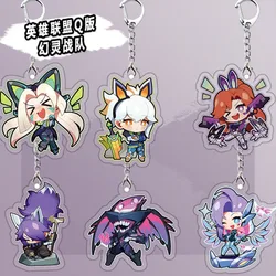 Aatrox Jinx Anime KeyChain Riven Irelia Miss Fortune 남성용 열쇠 고리 여성용 Kawaii Figure Cosplay 귀여운 열쇠 고리 펜던트 선물