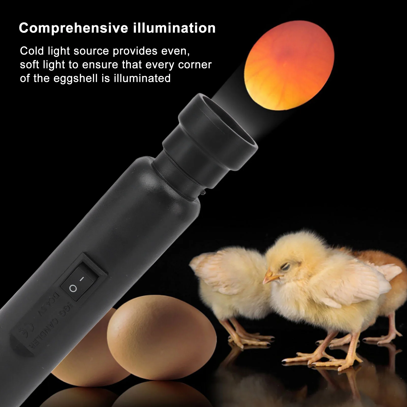 ZK40 Professional Egg Candler USB Rechargeable Soft Cold Light Egg Hatching Tester Candling Lamp for Science Experiment