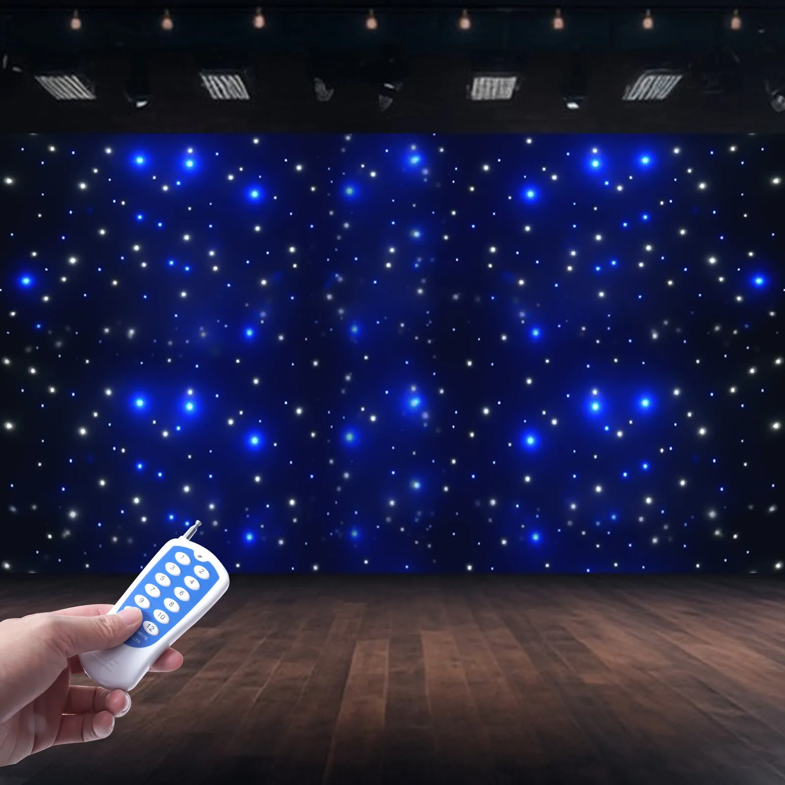 

Светодиодный фон для сцены 20x10 футов, DMX512, бархатный занавес «Звездное небо»
