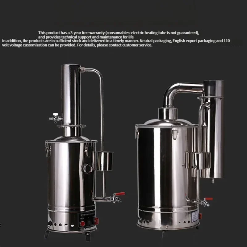 Portable 220v Stainless Steel Electric Water Distiller, Water Generator, Household Automatic Control For Dry Burning Prevention