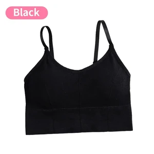 Sports bra without back to women, sewing inside clothes, adjustable shoulder strap, padded vest, back -free sports, bralette gymnasium 8 Main Sales Women's Sports Bra - №4