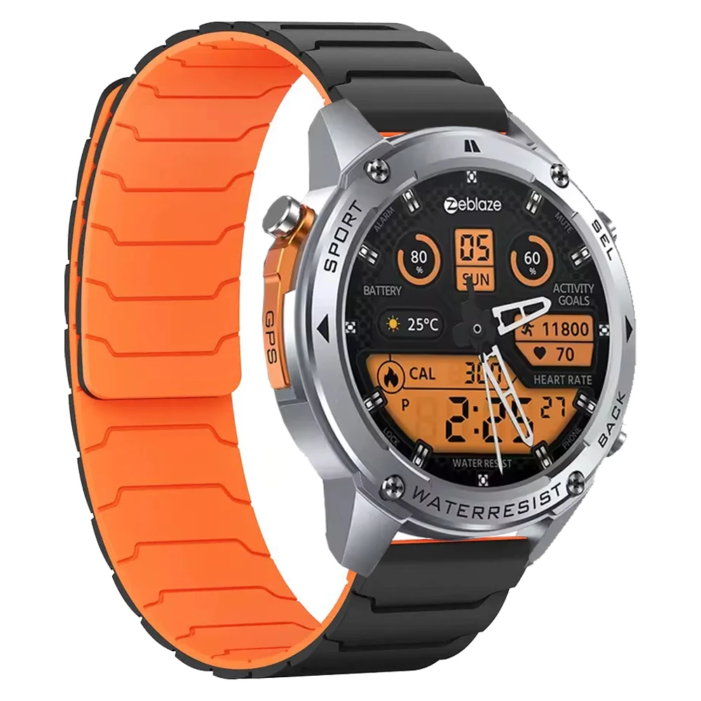 22mm Magnetic Loop Silicone Band for Zeblaze Stratos 2 Ultra Strap for Zeblaze Btalk 3 Pro/Plus /Vibe 7 Pro/GTS 3 Sport Bracelet