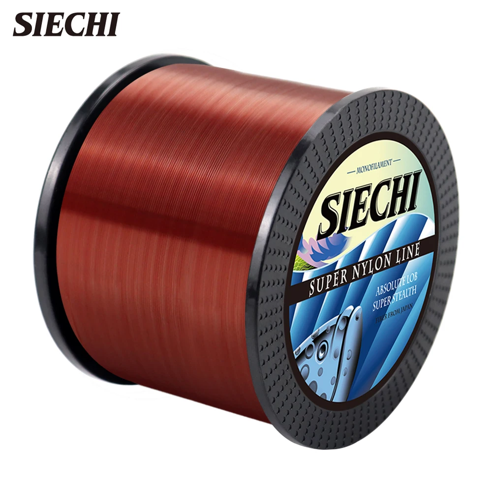 SIECHI Nylon-Angelschnur, 1000 m, superstärkere japanische Monofilamentschnur, maximale Zugkraft, 4,4–28,6 lb, Salzwasser-Süßwasser-Karpfenschnur