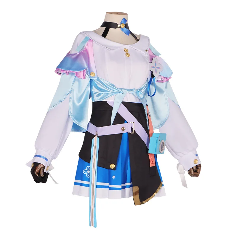 Honkai: Star Rail 7th March Cosplay Women's Halloween Carnival Party Carnival Sailor Uniform March 7th role-playing costume wig