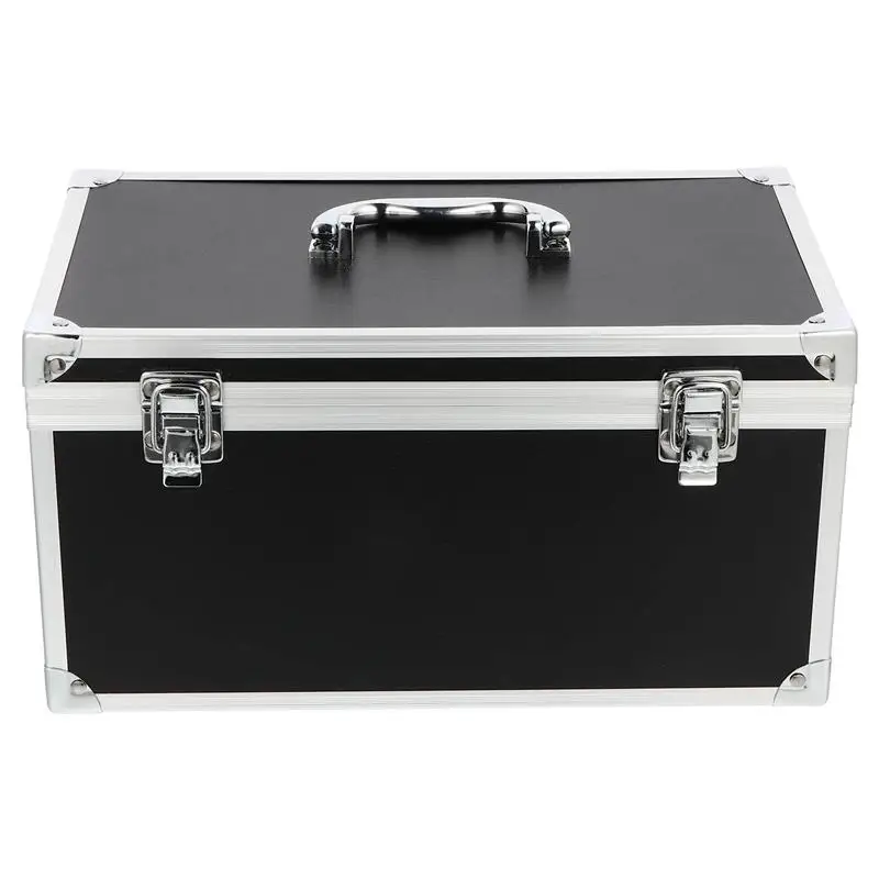 1 Toolbox Instrument Container Aluminum Alloy Tool Box Waterproof Carrying Case Metal Suitcase Multifunction Hard Storage Case