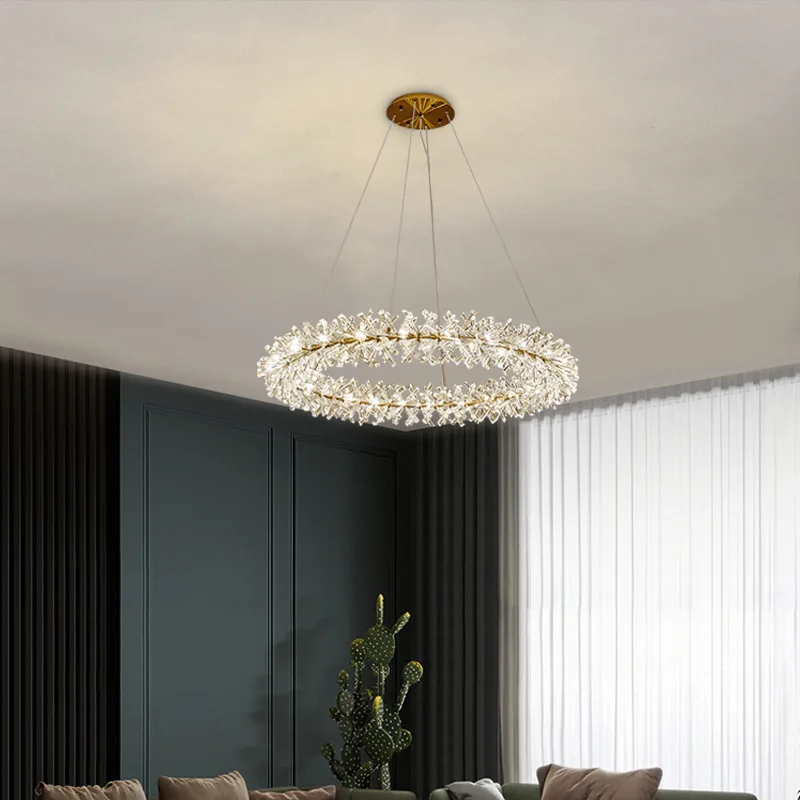 

Post-modern Nordic simple light luxury living room bedroom crystal chandelier