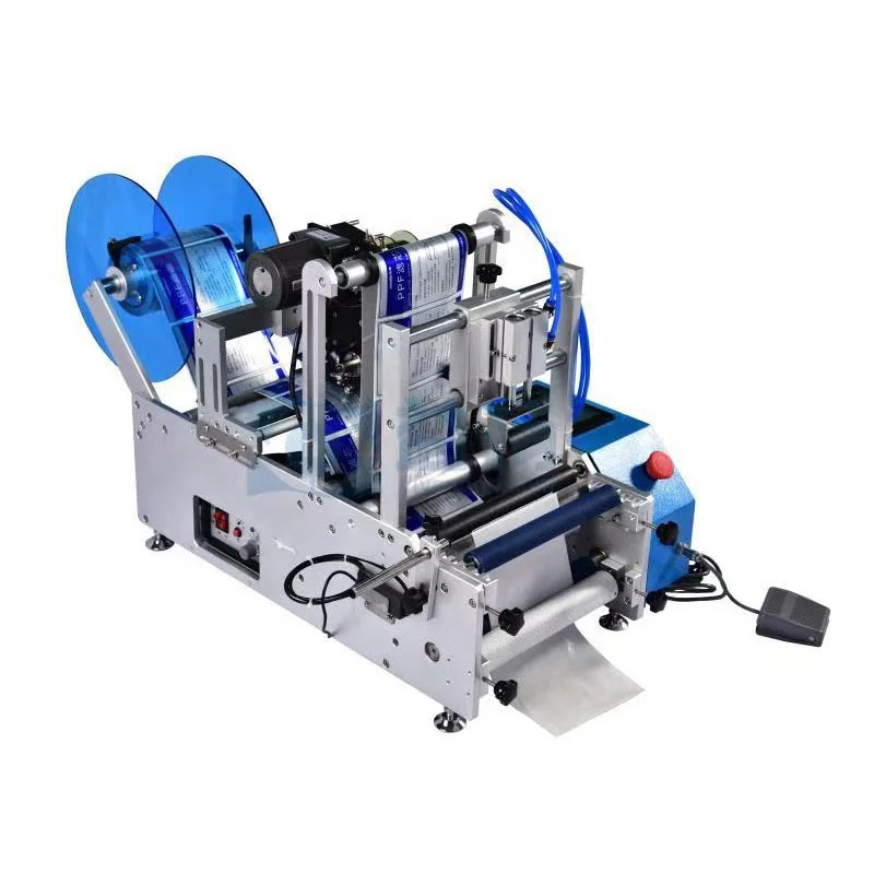 

Industrial Semi Automatic Labeling Machine Label Sticking Machine for Round Bottle
