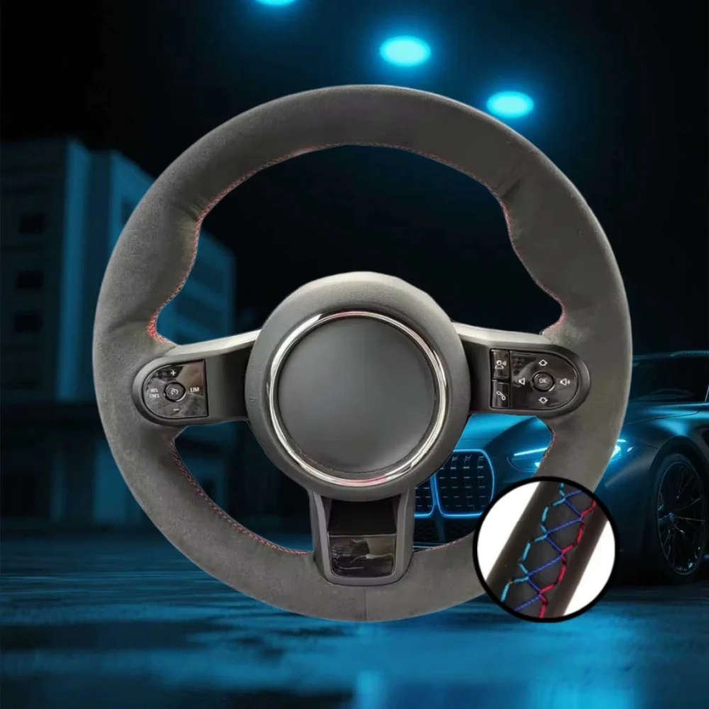 Braid Car Steering Wheel Cover Suede Leather Steering Wrap Car Accessories For Mini Clubman F54 F57 Cabrio F60 Electric F55/F56