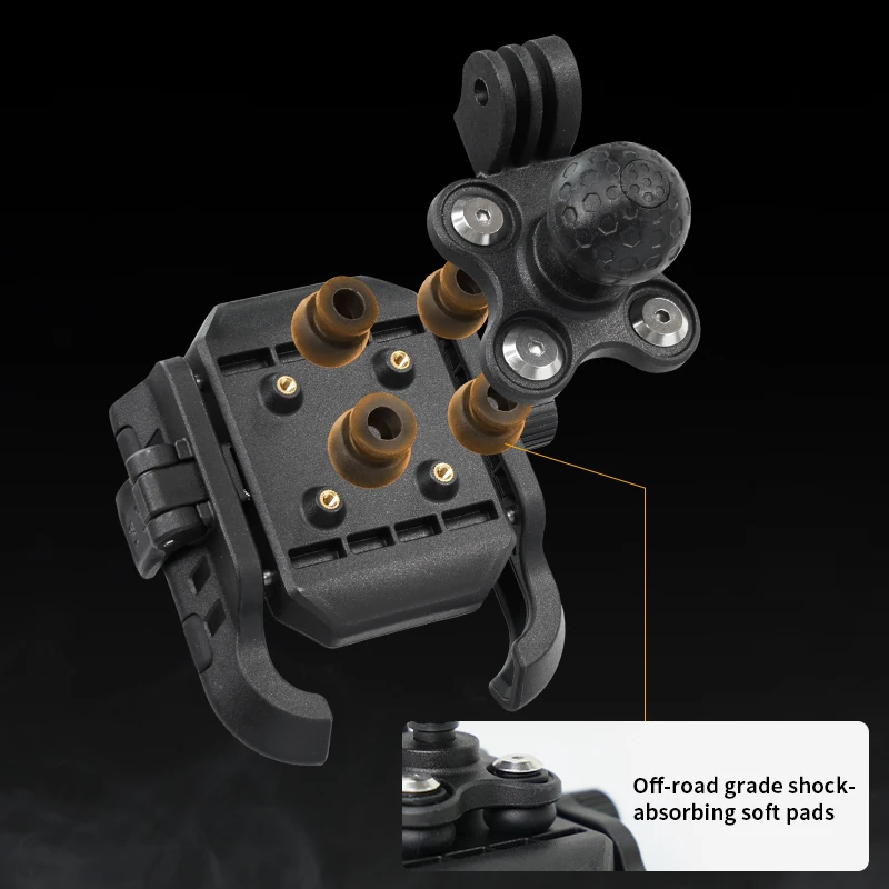 Motorcycle Riding Shock -Absorbing Phone Holder Type Charge Adjustable Moto Support Cellphone Handlebar Rear View Mirror Mount