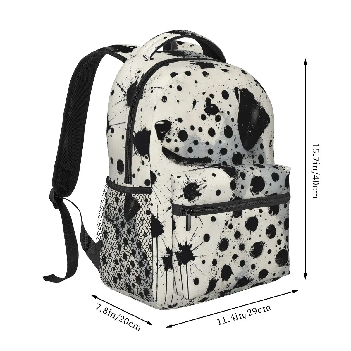 Dalmatian Dreamscape A Splash Of Spots Backpacks Boys Girls Bookbag Children School Bags Cartoon Travel Rucksack Shoulder Bag