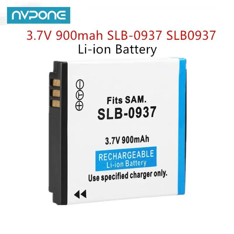 1PC 3.7V 900mah SLB-0937 SLB0937 Li-ion Camera Battery for Samsung SLB-0937 CL5 CL50 i8 L730 L830 NV4 NV33 PL10 ST10 Bateria