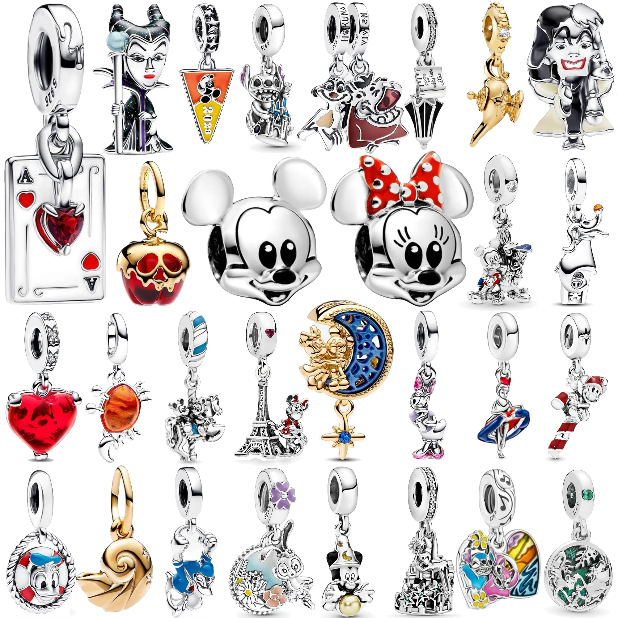 Neue 2024 Disney Deadpool Charms Silber 925 Original Schlüsselanhänger für Taschen Perlen Geeignet für Armband 925 Original Perlen