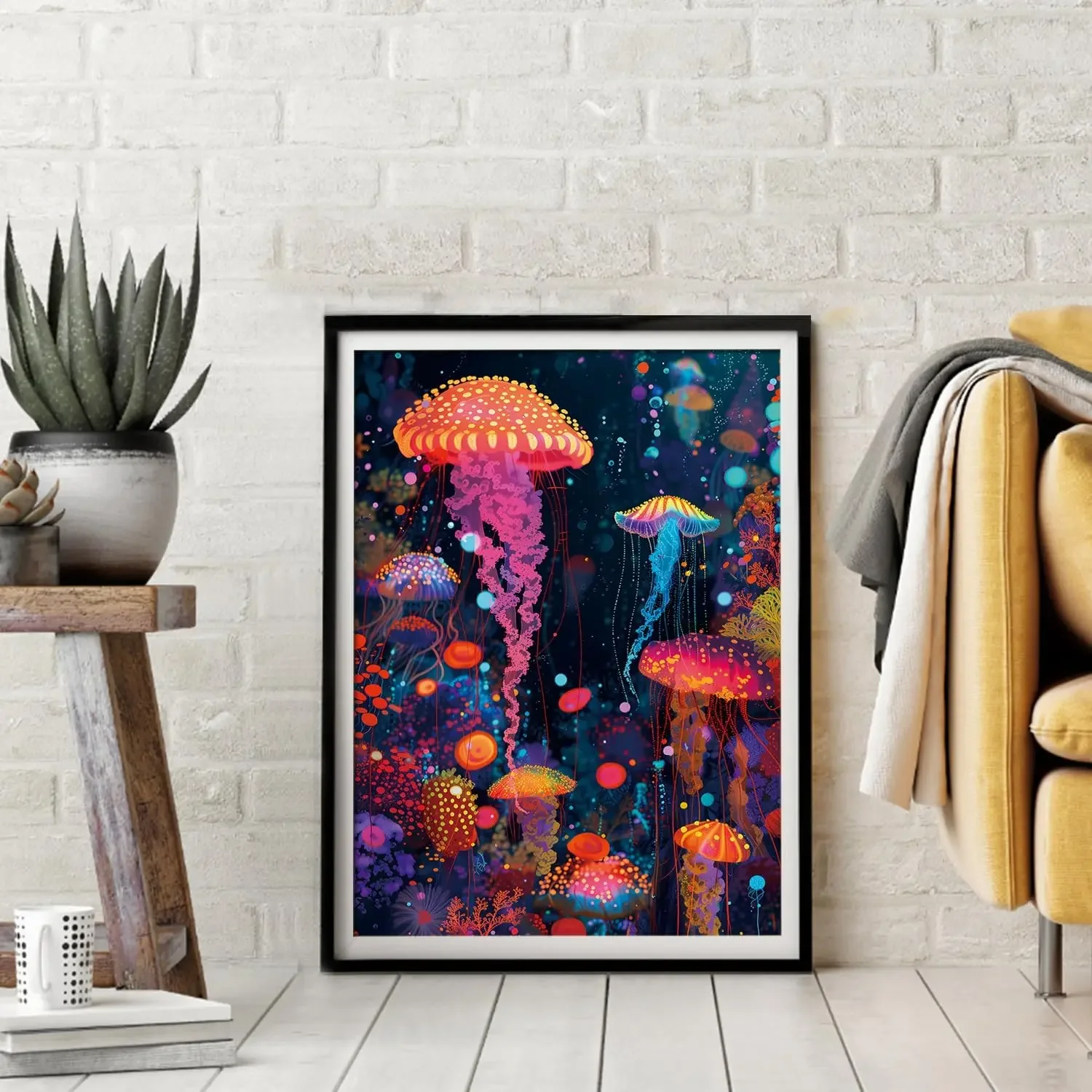 300/500/1000 Pieces Multi-Jellyfish Jigsaw Puzzle Home Decor for Adults Games Family Fun Floor Puzzles Educational Toys for Kids