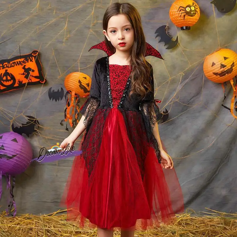 

Princ Skirt Costume Girls' Dr loween Performance Terror Outfit Children's Me Clothing Winter Stage Wear