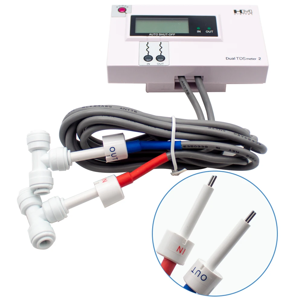 Digital TDS Qualidade de Água Tester, Dual In-Line, DM-2, Comercial, 0-9990PPM