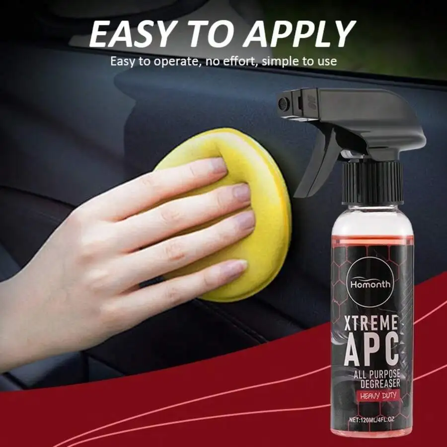 120ml Multi-Purpose Car Interior Cleaner - Heavy Duty Degreaser For Dashboard Seats Vinyl Leather