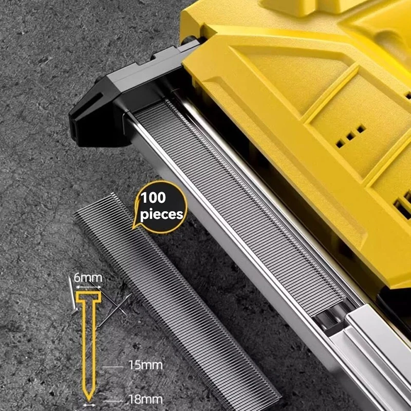 Electric Nail Gun Nail Gun Lithium Battery Brushless Straight Nail Code Nail Woodworking Nail Gun, Lithium Wire Slot Nail Gun