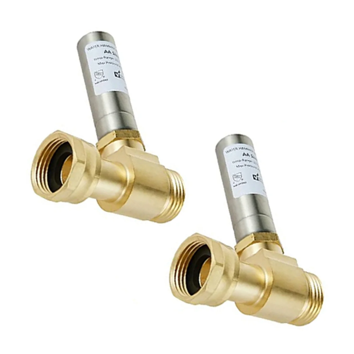 N95RS-241 Stainless Steel Water Hammer Eliminator for Washing Machines, 3/4 Inch Rotary Joint, 2PCS