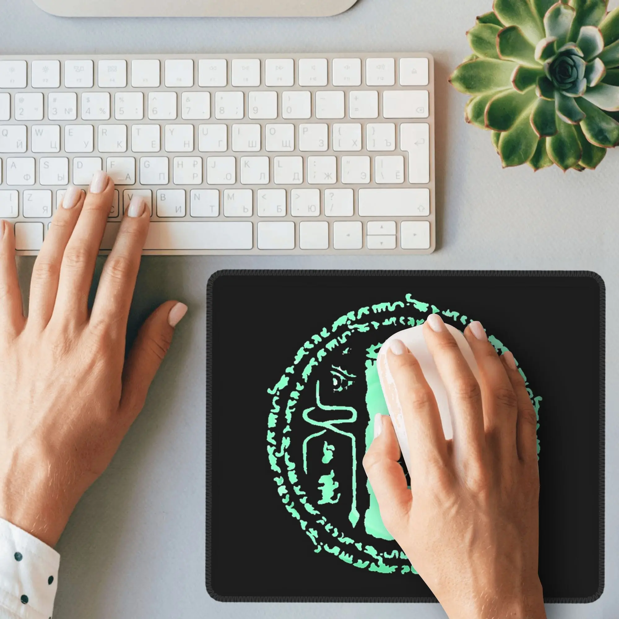 Zonai Green Swirl (Totk) لوحة ماوس لوحة مفاتيح الكمبيوتر ماوس حصيرة ألعاب الكمبيوتر المحمول حصيرة مكتبية ملحقات المكتب مفارش الطاولة