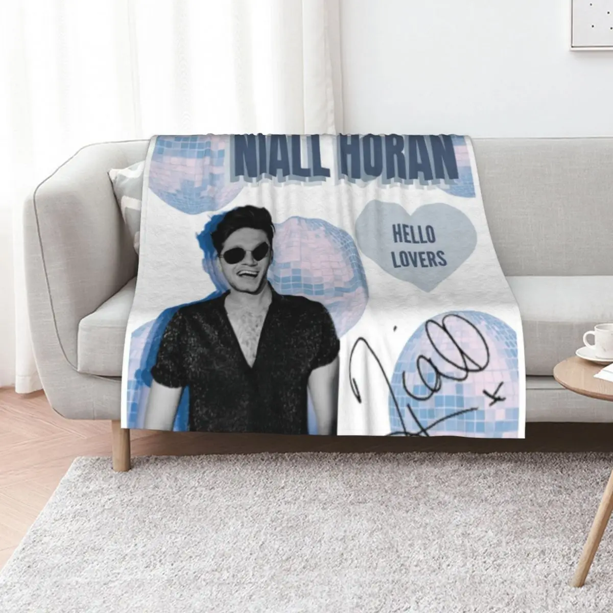 Niall Horan Disco Ball Design Throw Blanket halloween funny gift Blankets For Bed Stuffeds Blankets For Baby Blankets