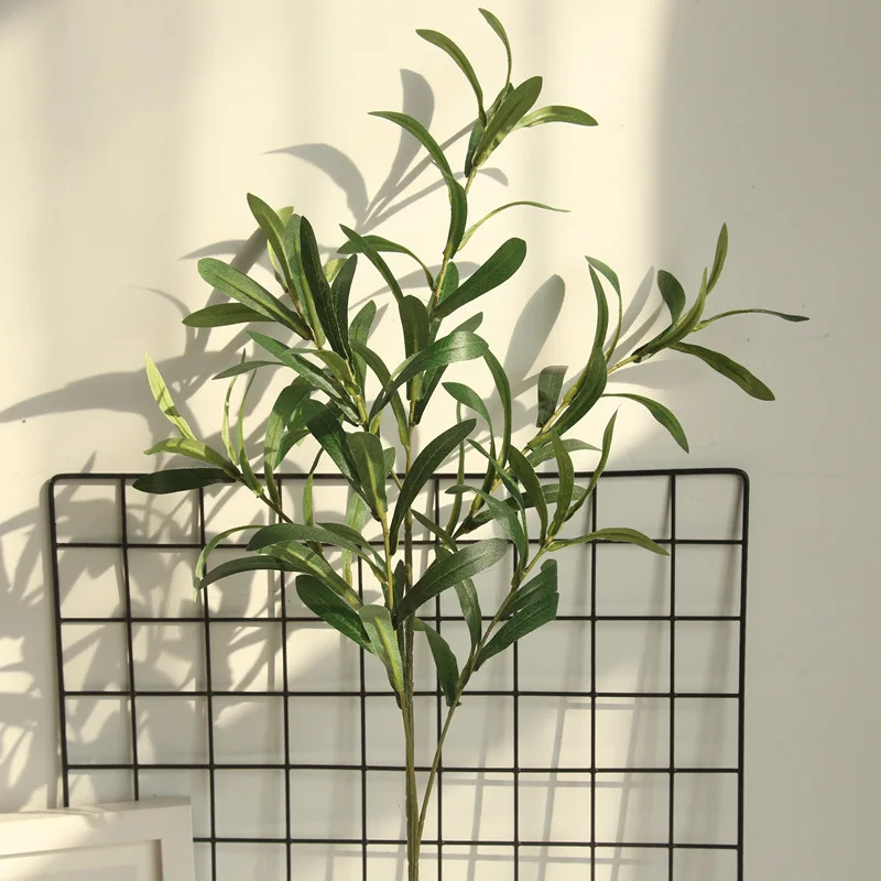 

Artificial Olive Leaf Branch Leaves Foliage Fake Flowers Wedding Plant Olive Branch For Home Wedding Decoration