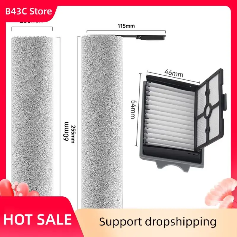 

B43C For Tineco Floor One Switch S6 Stretch S6 Parts Wet Dry Vacuum Cleaner Consumable Roller Brush HEPA Filter Accessories