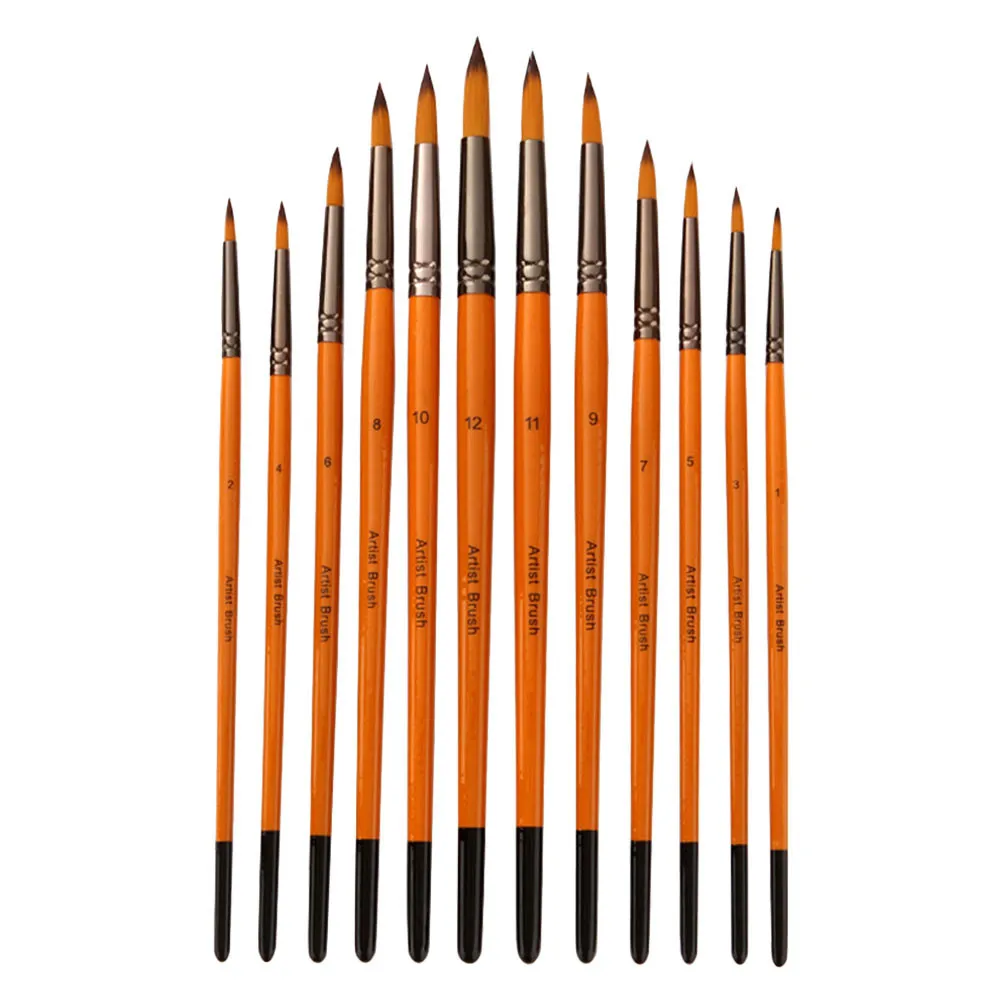 12-Piece Watercolor Painting Brush Set for Art, Craft, Halloween, Christmas & New Year – Professional Quality