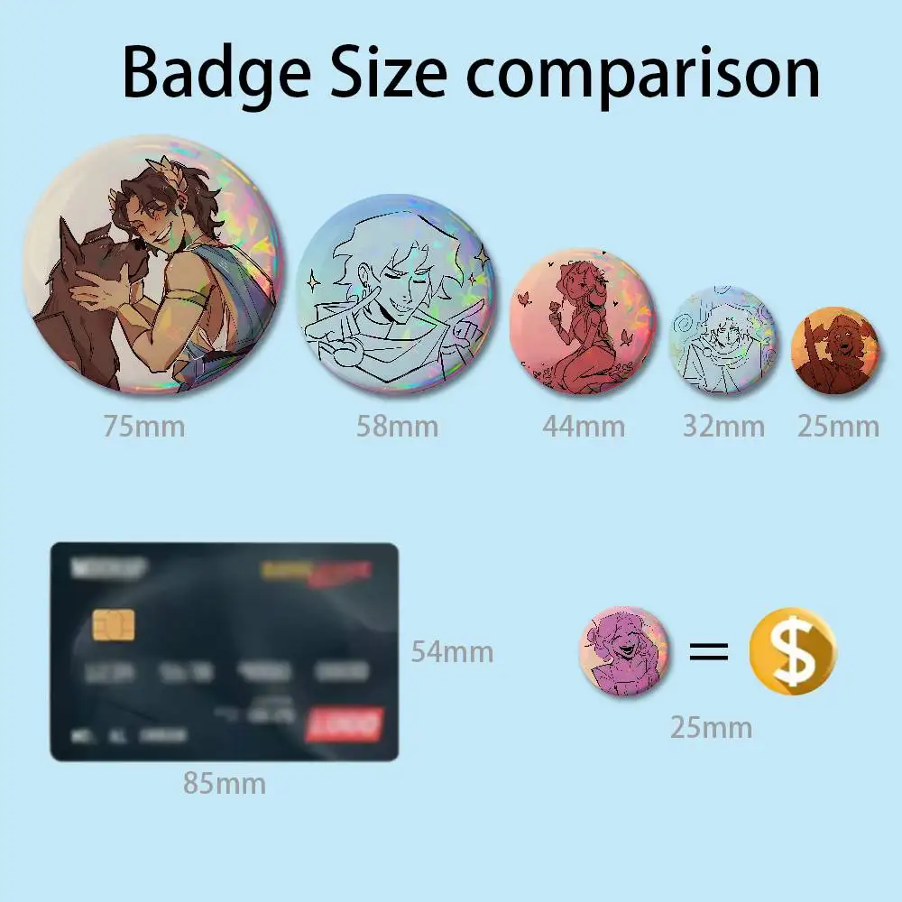 E-Epic The M-Musical Insignia Badge Case For Decoration 44mm 32mm 58mm Round Tinplate Pin Brooch Gift
