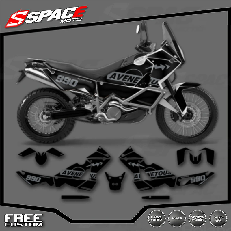 

SPACE For KTM 2003 2004 2005 2006 2007 2008 2009 2010 2011 2012-2016 ADV990 Custom Motorcycle Graphics Decal Stickers Kits 009