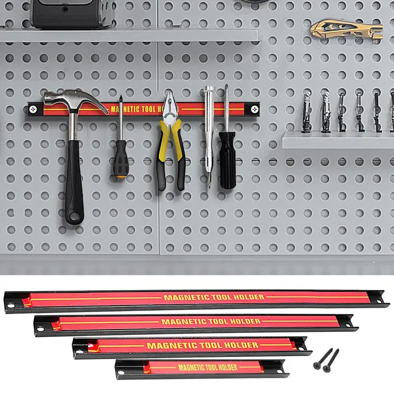 Imagem -06 - Heavy-duty Magnet Tool Bar Strip Rack Space-saving Organizador de Metal Forte Armazenamento Rack Porta-ferramentas Magnético para Chave de Faca